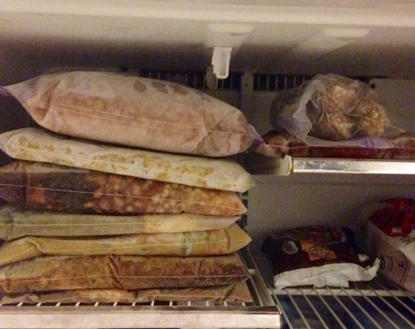 My freezer is looking glorious and notice the cookie dough balls on the upper right - YUM!